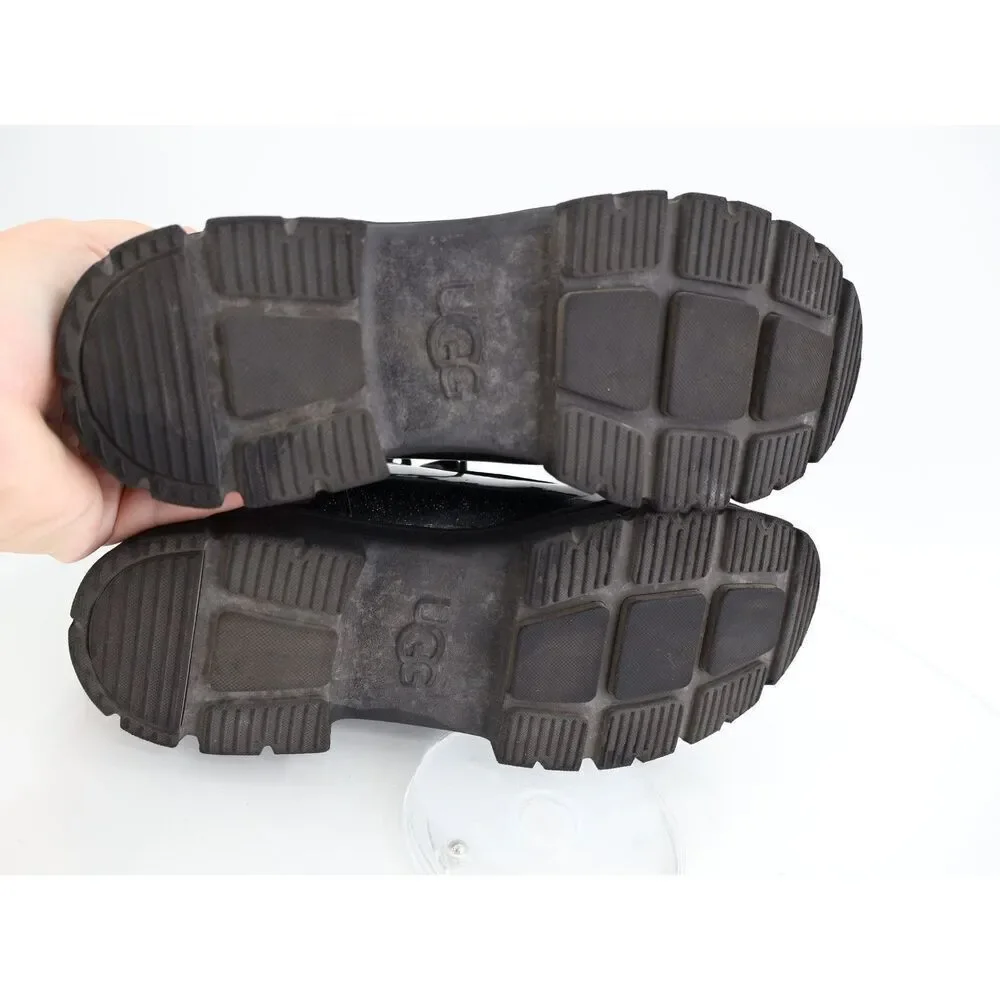 UGG Kids Ashton Glitter Boot Size 6 Girls Black Combat Lightweight Bootie